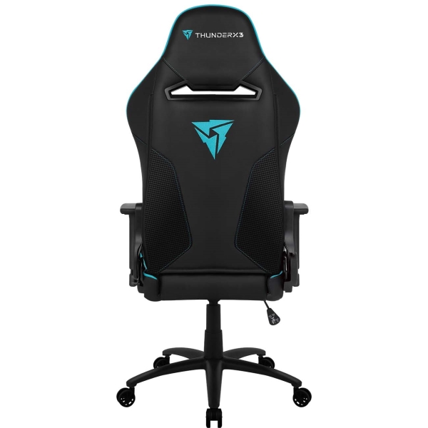 Игровое кресло ThunderX3 BC5-BC black/cyan (AIR Tech, экокожа, регулируемый угол наклона, механизм качания)