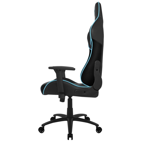 Игровое кресло ThunderX3 BC5-BC black/cyan (AIR Tech, экокожа, регулируемый угол наклона, механизм качания)