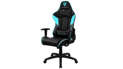 Игровое кресло ThunderX3 EC3-BC black/cyan (AIR Tech, экокожа, регулируемый угол наклона, механизм качания)