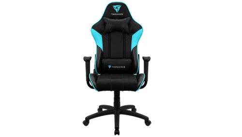 Игровое кресло ThunderX3 EC3-BC black/cyan (AIR Tech, экокожа, регулируемый угол наклона, механизм качания)