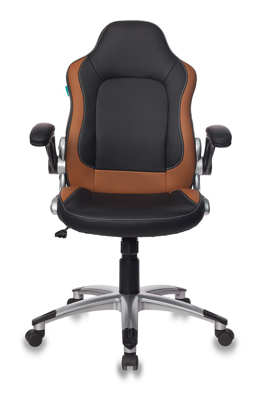 Кресло руководителя Бюрократ CH-825A/BLACK+BG вставки бежевый сиденье черный искусственная кожа (пла