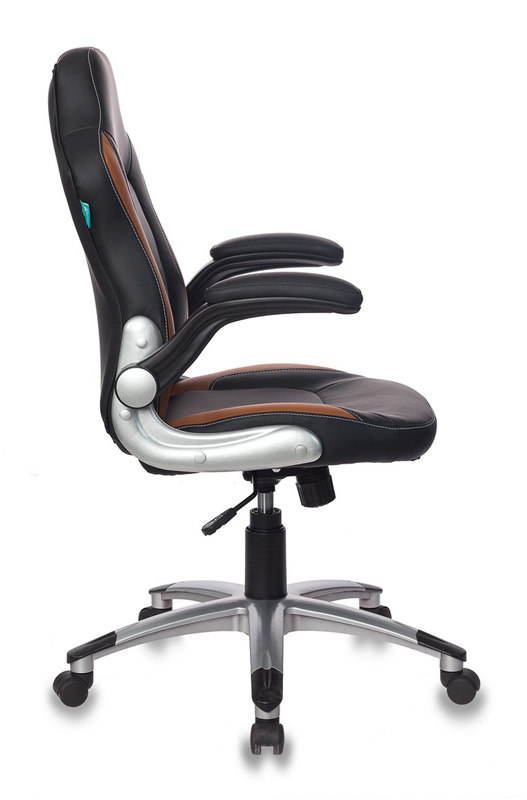 Кресло руководителя Бюрократ CH-825A/BLACK+BG вставки бежевый сиденье черный искусственная кожа (пла