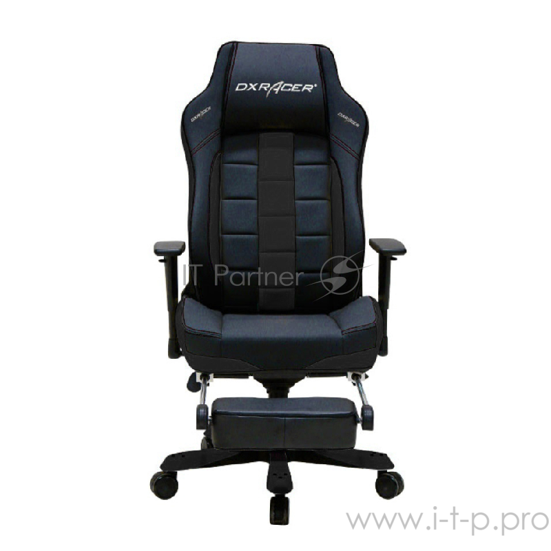 DXRacer Игровое кресло Classic чёрное (OH/CT120/N/FT, экокожа, регулируемый угол наклона, механизм качания, подставка для ног)