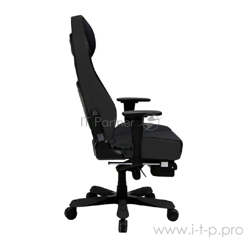 DXRacer Игровое кресло Classic чёрное (OH/CT120/N/FT, экокожа, регулируемый угол наклона, механизм качания, подставка для ног)