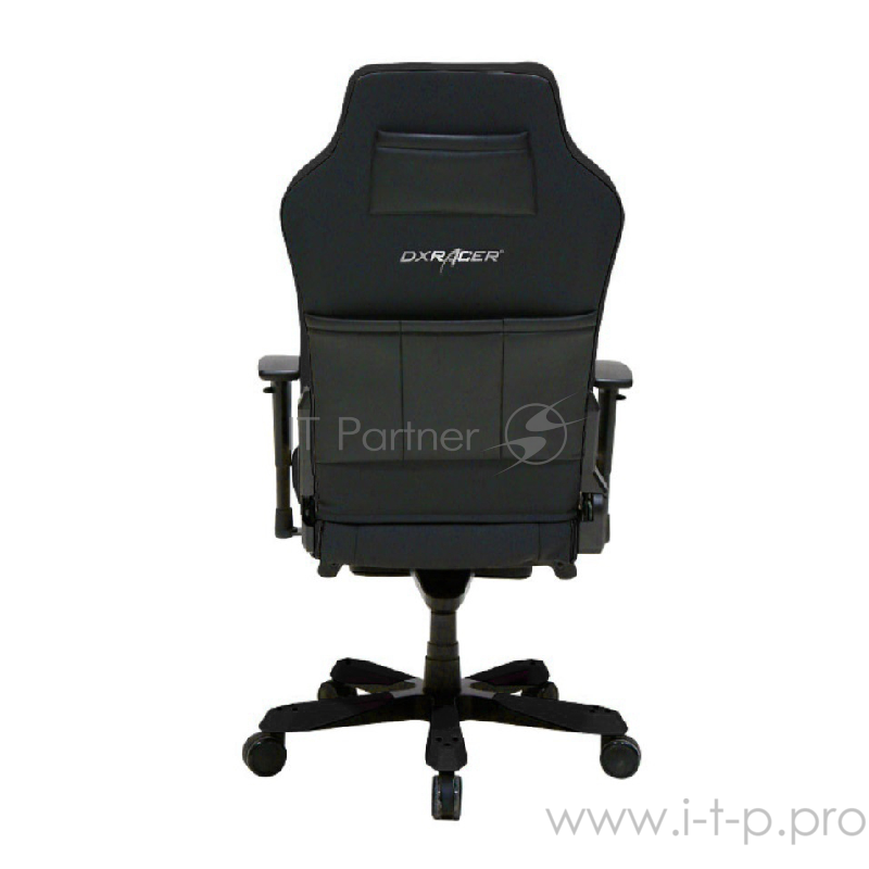DXRacer Игровое кресло Classic чёрное (OH/CT120/N/FT, экокожа, регулируемый угол наклона, механизм качания, подставка для ног)