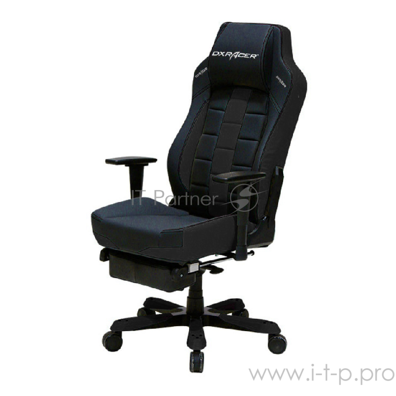 DXRacer Игровое кресло Classic чёрное (OH/CT120/N/FT, экокожа, регулируемый угол наклона, механизм качания, подставка для ног)