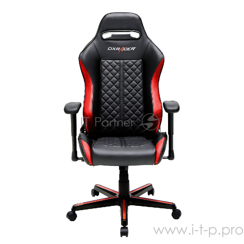 DXRacer Drifting Игровое кресло чёрно-красное (OH/DH73/NR, кожа-PU, регулируемый угол наклона, механизм качания)
