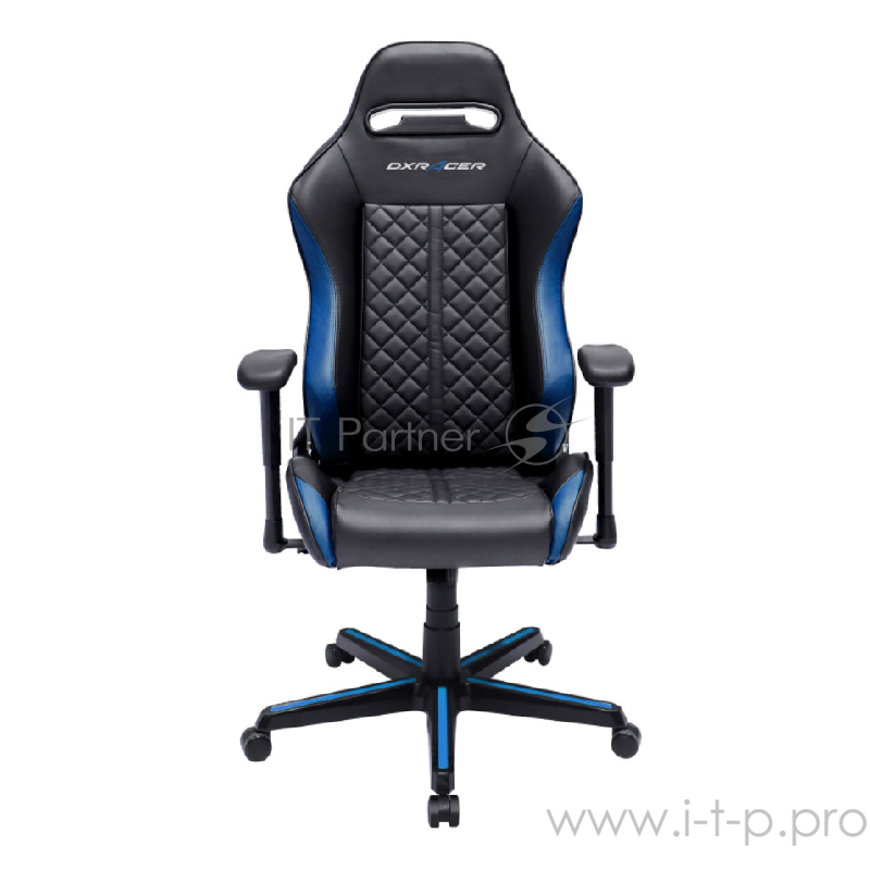 DXRacer Drifting Игровое кресло чёрно-синее (OH/DH73/NB, кожа-PU, регулируемый угол наклона, механизм качания)