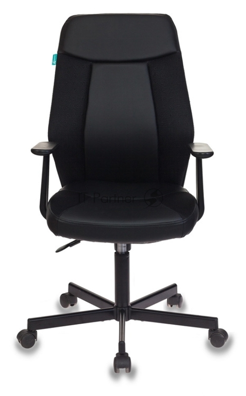 Кресло Бюрократ CH-606/BL+TW-11 черный искусст.кожа/ткань крестовина металл