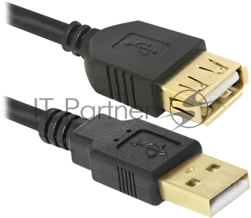 Удлинитель USB2.0 Defender USB02-06PRO 87429, с позолоченными контактами, с ферритовыми кольцами, экранированный (1.8м)