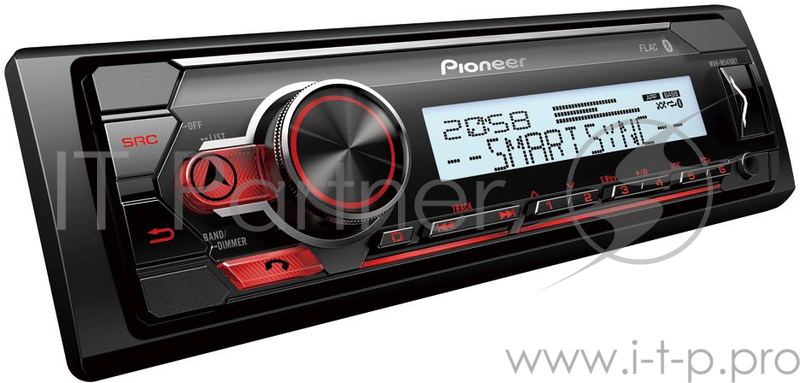Автомагнитола Pioneer MVH-MS410BT 1DIN 4x50Вт