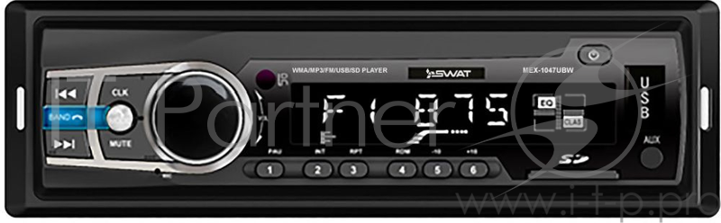 Автомагнитола Swat MEX-1047UBW 1DIN 4x50Вт