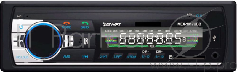 Автомагнитола Swat MEX-1017UBB 1DIN 4x50Вт