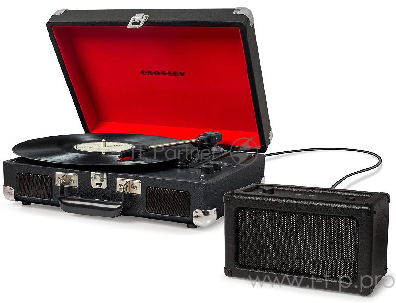 Портативный Bluetooth-динамик Crosley CHARLOTTE чёрный (2 х 5 ВТ, 2000 мАч, USB, AUX, CR3028A-BK)