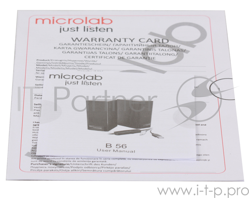 Колонки Microlab B-56 черные 2.0 3Вт USB
