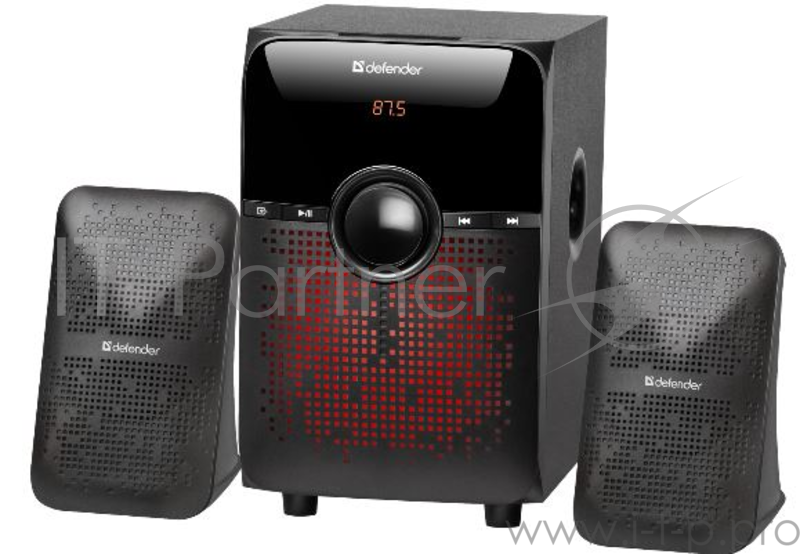 Колонки DEFENDER X182 18Вт, BT/FM/MP3/SD/USB/LED/RC