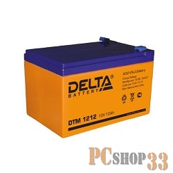 батареи Delta DTM 1212 (12 Ач, 12В) свинцово- кислотный аккумулятор