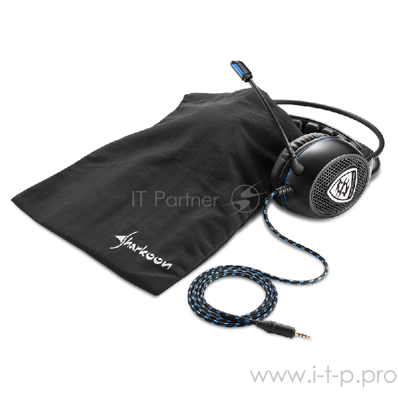 Игровая гарнитура Sharkoon Skiller SGH1 чёрная (Jack 3.5 мм, 40 мм, ПУ)