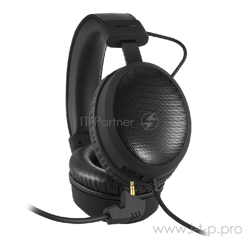 Игровая гарнитура Sharkoon Skiller B1 черная(Jack 3.5 мм, 40 мм, ПУ, жёсткий кейс)