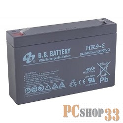 батареи B.B. Battery Аккумулятор HR 9-6 (6V 9(8)Ah)