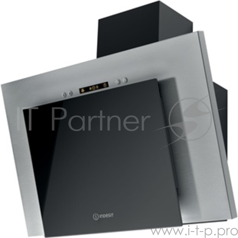 Вытяжка каминная Indesit IHVP 6.4 AL K черный/серый управление: кнопочное (1 мотор)