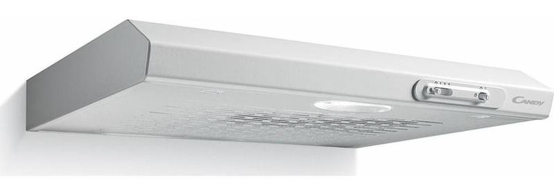 Традиционная вытяжка Candy CFT610/3W 60 см. Мощность 185 м?/ч. Мотор 80 Вт. Освещение: 1 галогеновая лампа 28 Вт. Механическое управление (слайдер). 1 металический жировой фильтр. Режимы работы: рециркуляция и отвод воздуха. Диаметр экстрактора 150