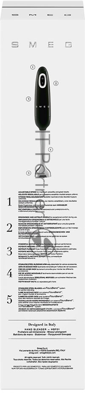 Блендеры погружные SMEG Блендеры погружные SMEG/ Стиль 50-х г.г., Погружной блендер, черный