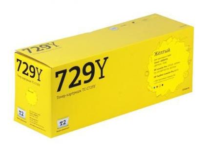 Картридж T2 (Cartridge 729Y) для Canon i-SENSYS LBP7010C/HP LJ Pro CP1025, №729 Y, 1K, с чипом