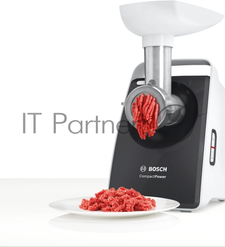 Мясорубка BOSCH Мясорубка BOSCH/ 1600 Вт/ 500 Вт, 1.9 кг/мин., 2 скорости, Насадки: кеббе, колбас, 3 терки, шинковка