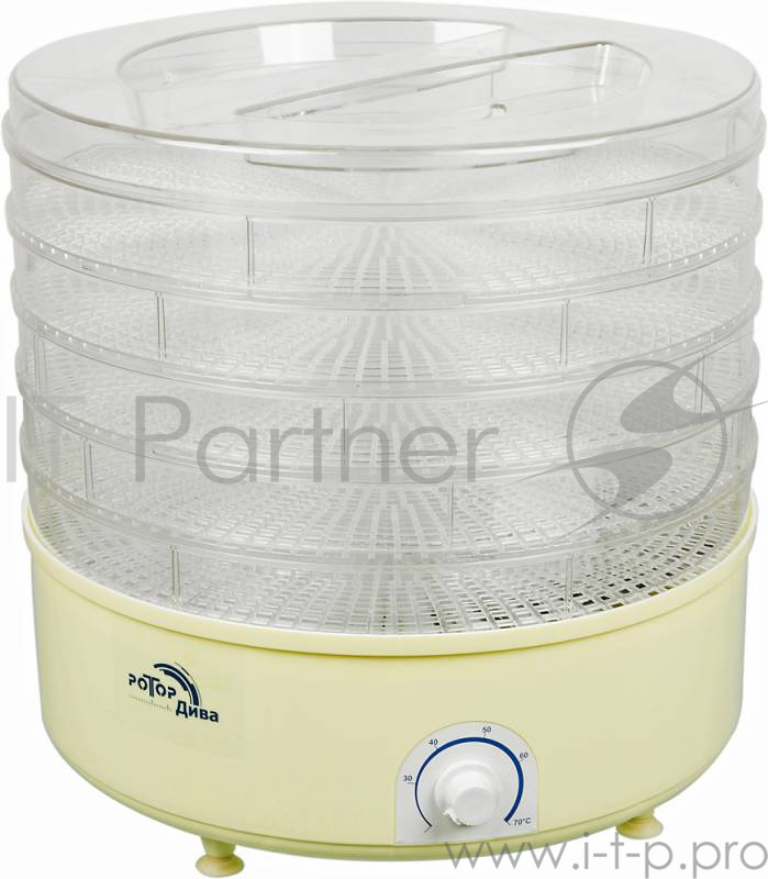 Сушка для фруктов и овощей Ротор Дива СШ-007-06 5под. 520Вт прозрачный