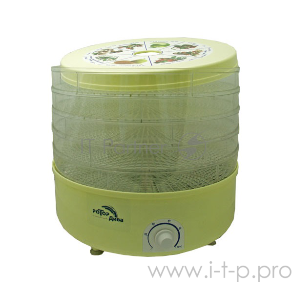 Сушка для фруктов и овощей Ротор Дива СШ-007-06 5под. 520Вт прозрачный