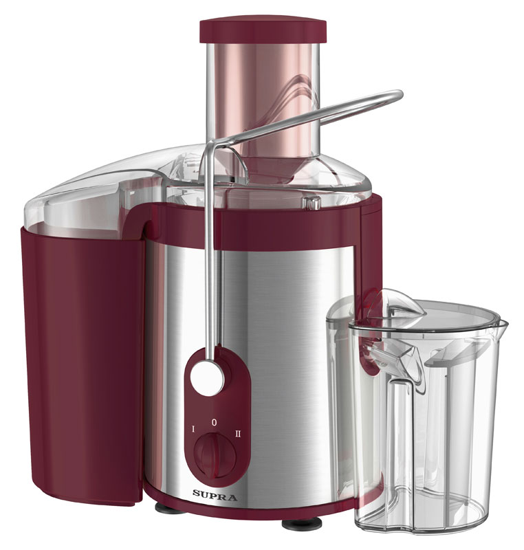 Соковыжималка шнековая Supra JES-1860 800Вт рез.сок.:450мл. серебристый/бордовый