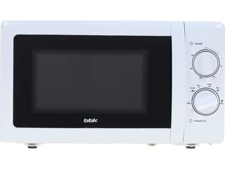 Микроволновые печи BBK 20MWS-716M/W белый20 литров соло,механическое управление, 700 Вт