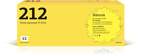 Картридж T2 (CF212A) для HP LJ Pro 200 M251n/MFP M276n/276nw, №131 Y, 1.8K, с чипом
