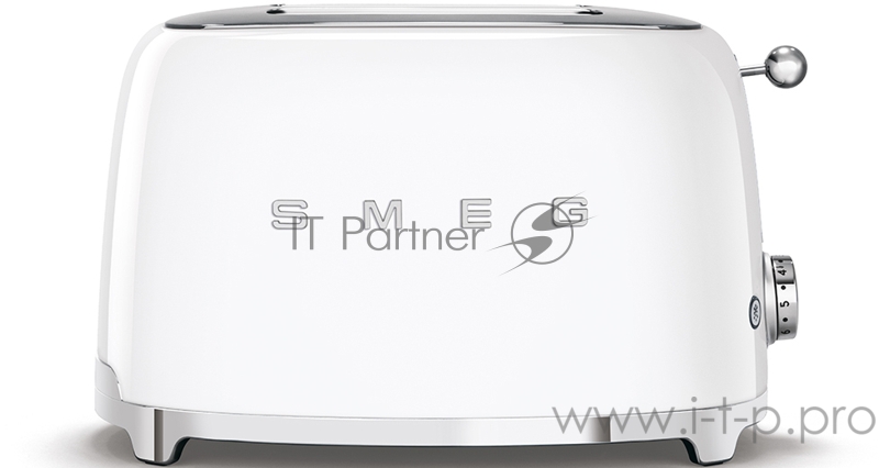 Тостеры SMEG Тостеры SMEG/ Стиль 50-х г.г, 2 ломтика, корпус из нержавеющей стали, 6 уровней поджаривания, белый