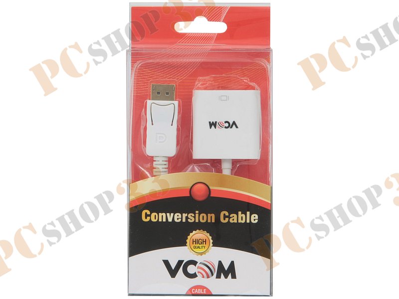 Кабель-переходник DisplayPort->D-Sub(F) VCOM CG603-0.15 (0.15м)