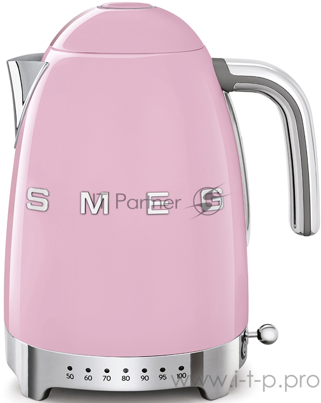 Чайники SMEG Чайники SMEG/ Стиль 50-х г., чайник электрический, 1.7 л , 2400 Вт, корпус из нержавеющей стали, регулировка температуры, розовый