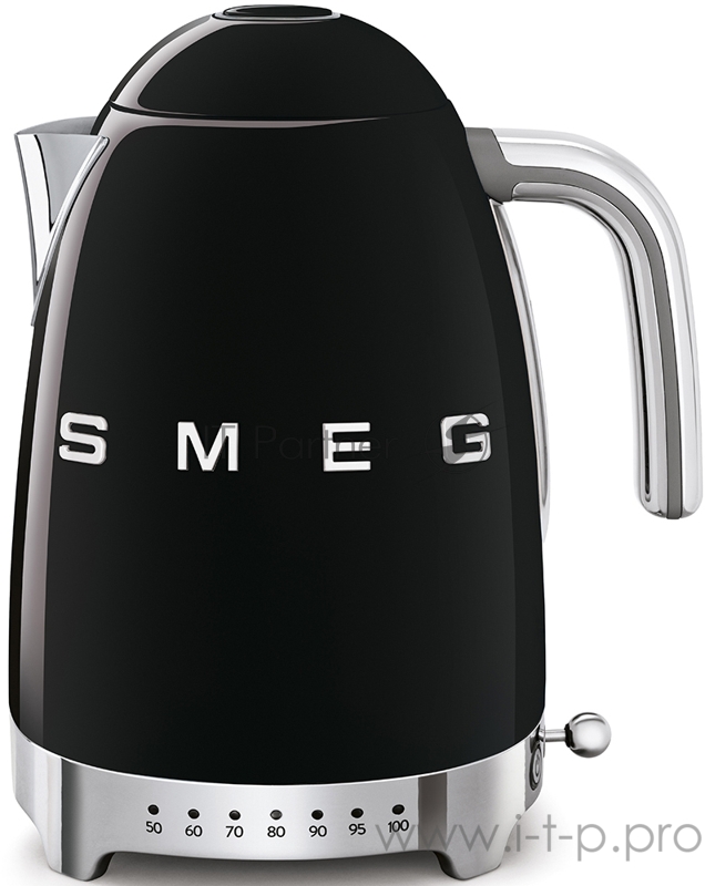 Чайники SMEG Чайники SMEG/ Стиль 50-х г., чайник электрический, 1.7 л , 2400 Вт, корпус из нержавеющей стали, черный