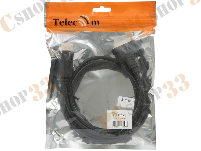 Кабель-переходник DisplayPort<->DVI-D Dual Link Telecom TA668 (1.8м)