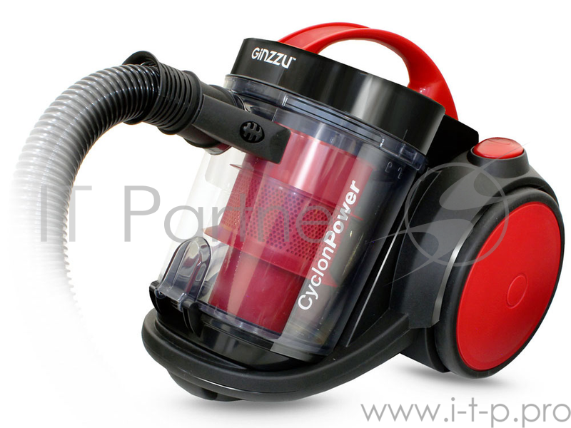 Пылесос Ginzzu VS435, 2100/420Вт, красный