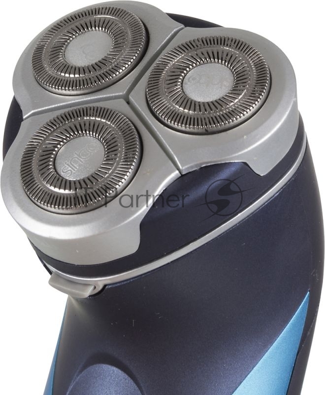 Бритва роторная Sinbo SS 4032 реж.эл.:3 питан.:аккум. голубой/черный