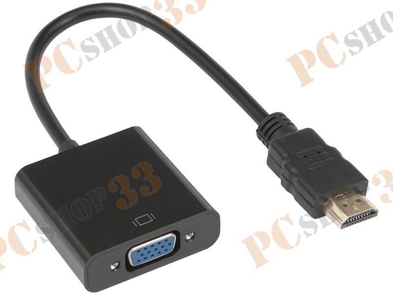 Кабель-переходник HDMI->D-Sub(F)+аудио ORIENT C100 (0.2м)