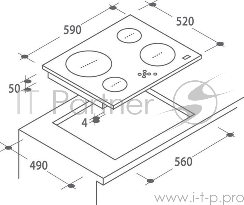 Газовая варочная панель Candy CVG64STG BA