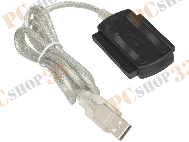 Кабель-переходник USB2.0->SATA/PATA ORIENT UHD-103N, с блоком питания (0.9м)