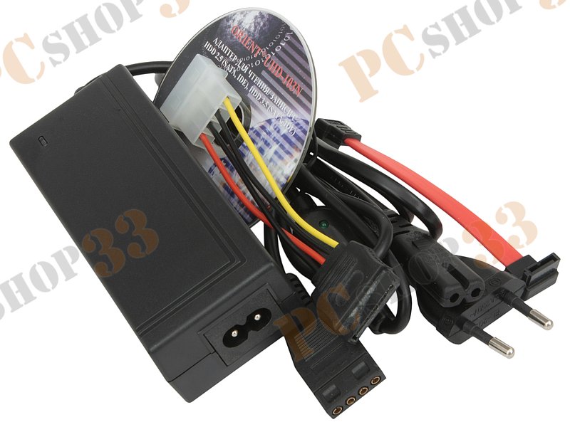 Кабель-переходник USB2.0->SATA/PATA ORIENT UHD-103N, с блоком питания (0.9м)
