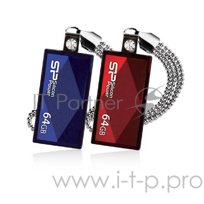 Флеш Диск Silicon Power 64Gb Touch 810 SP064GBUF2810V1B USB2.0 синий