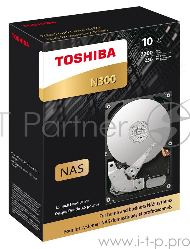Жесткий диск Toshiba SATA-III 10Tb HDWG11AEZSTA NAS N300 (7200rpm) 256Mb 3.5