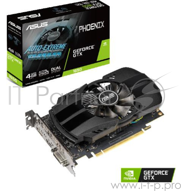 Видеокарта 4Gb <PCI-E> ASUS PH-GTX1650-4G <GTX 1650, GDDR5, 128bit, DVI, HDMI, DP, Retail>