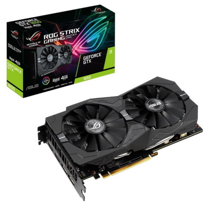 Видеокарта ASUS ROG-STRIX-GTX1650-A4G-GAMING <GTX 1650, 4Gb GDDR5, 128bit, 2xHDMI, 2xDP, <PCI-E> Retail>
