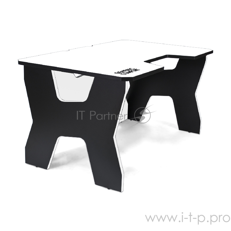 Игровой стол Generic Comfort Gamer2/NW бело-чёрный (ЛДСП Е1,150 x 90 x 75)